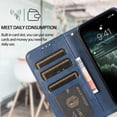 thumbnail image 5 of Allytech Case for iPhone 13 Pro 2021, 2-in-1 Magnetic Detachable Wallet Folio Vegan PU Leather Protective Card/Cash Slot Folding Stand Cover with Hand Rope for iPhone 13 Pro 5G 6.1" 2021, Darkblue, 5 of 7