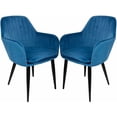 thumbnail image 1 of 2 Sillones Comedor Eames Tapizado Rack & Pack  Azul Terciopelo Sala Habitación, 1 of 5