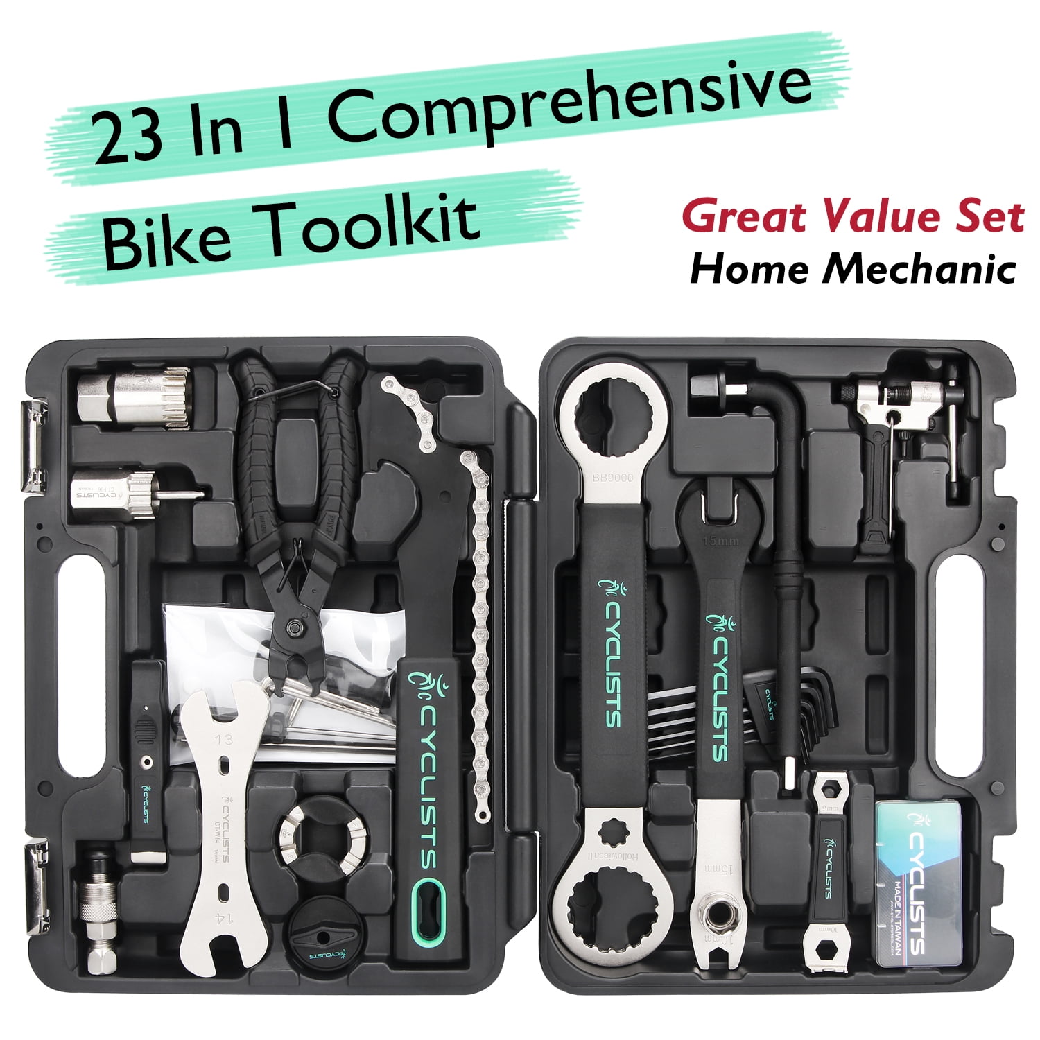 48 PCS Complete Bike Bicycle Repair Tools Tool Kit Set Home Mechanic Cycling US 