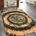 thumbnail image 3 of Orange Dark Green Area Rug 3x5 Washable Rug Non Slip Watercolor Abstract Art Ethnic Large Area Rug Indoor Floor Carpet for Entryway Bedroom Kitchen Living Room Home Office Dining Room Nursery, 3 of 8