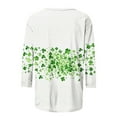 thumbnail image 4 of St Pattys Shirts Women Shamrock Graphic T-Shirt 3/4 Sleeve Crew Neck Casual Tops St Patricks Day Shirt Funny Irish Blouses, 4 of 5
