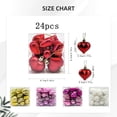 thumbnail image 3 of 24Pcs Valentines Day Decor Heart Ornaments, Ngxiha Classic Valentines Decorations Heart Shaped Baubles Hanging Ornaments for Valentines Day Christmas Tree Wedding Anniversary Party, 3 of 4