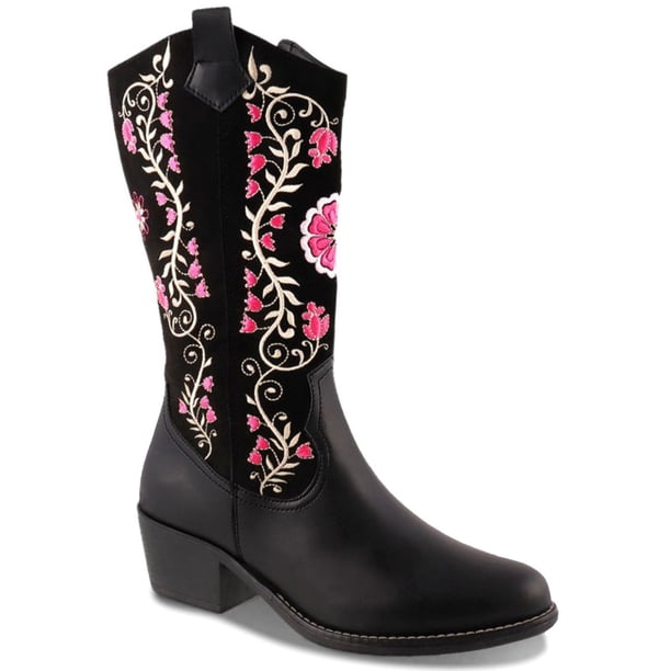 Bota Vaquera para Dama Dominiq Mod. 1396 con Bordado Floral