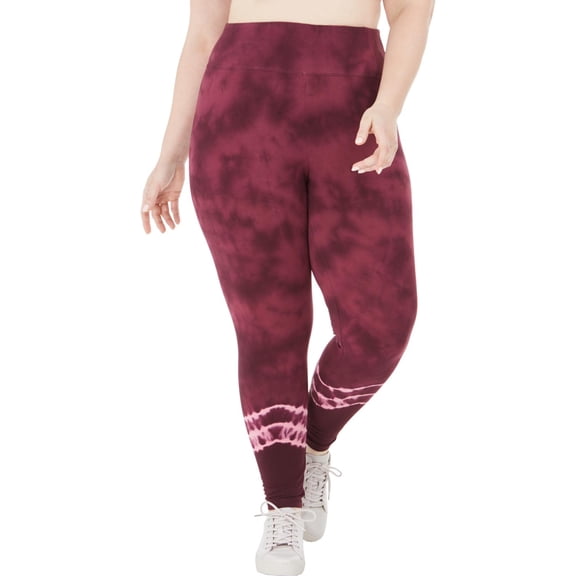 IDEOLOGY $55 Womens New 0168 Purple Tie Dye Active Wear Leggings 2X Plus B B