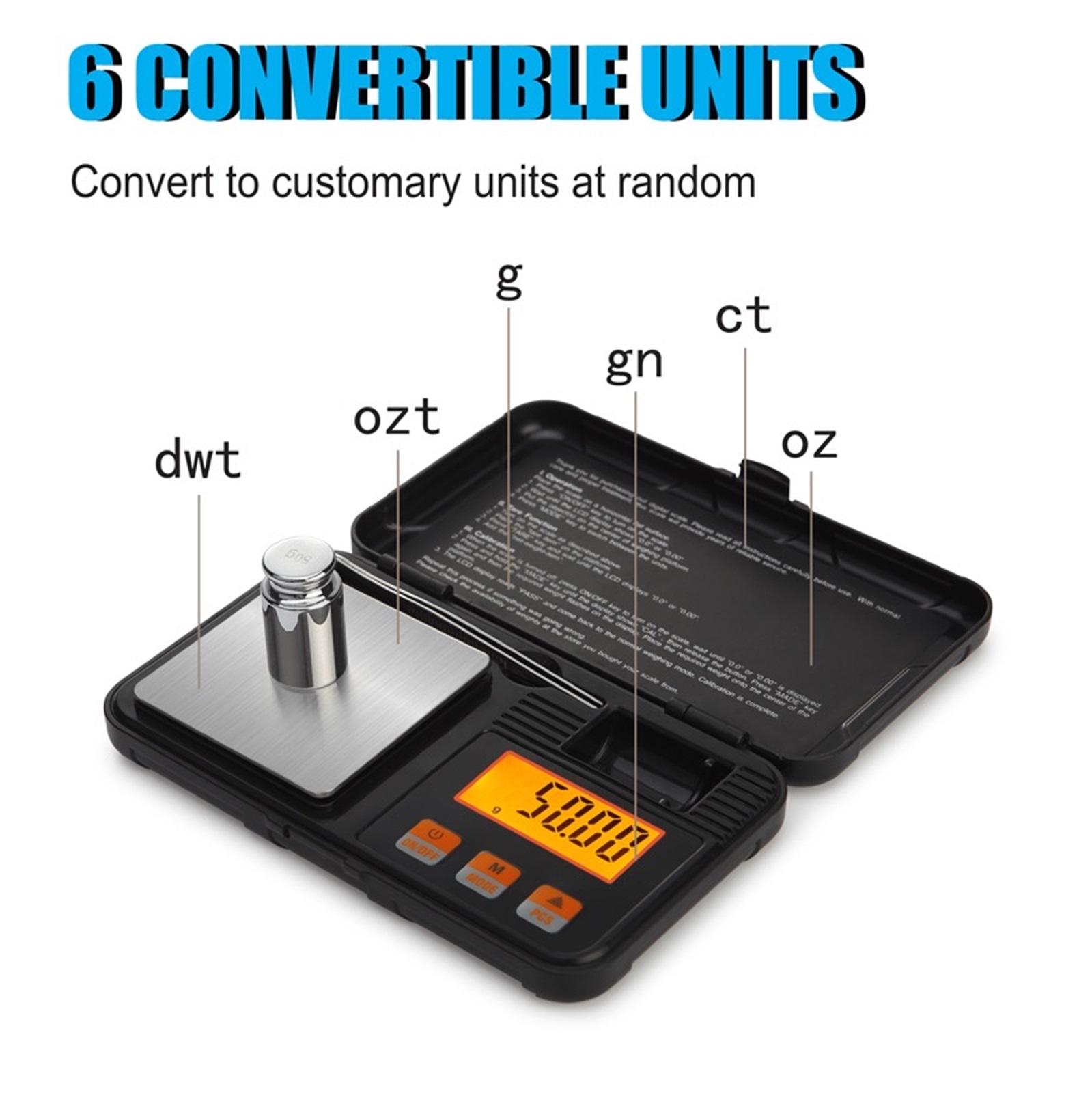 Pocket Scale Precision Digital Electronic Gold Jewelry Carat Diamond Balance Mini Scales