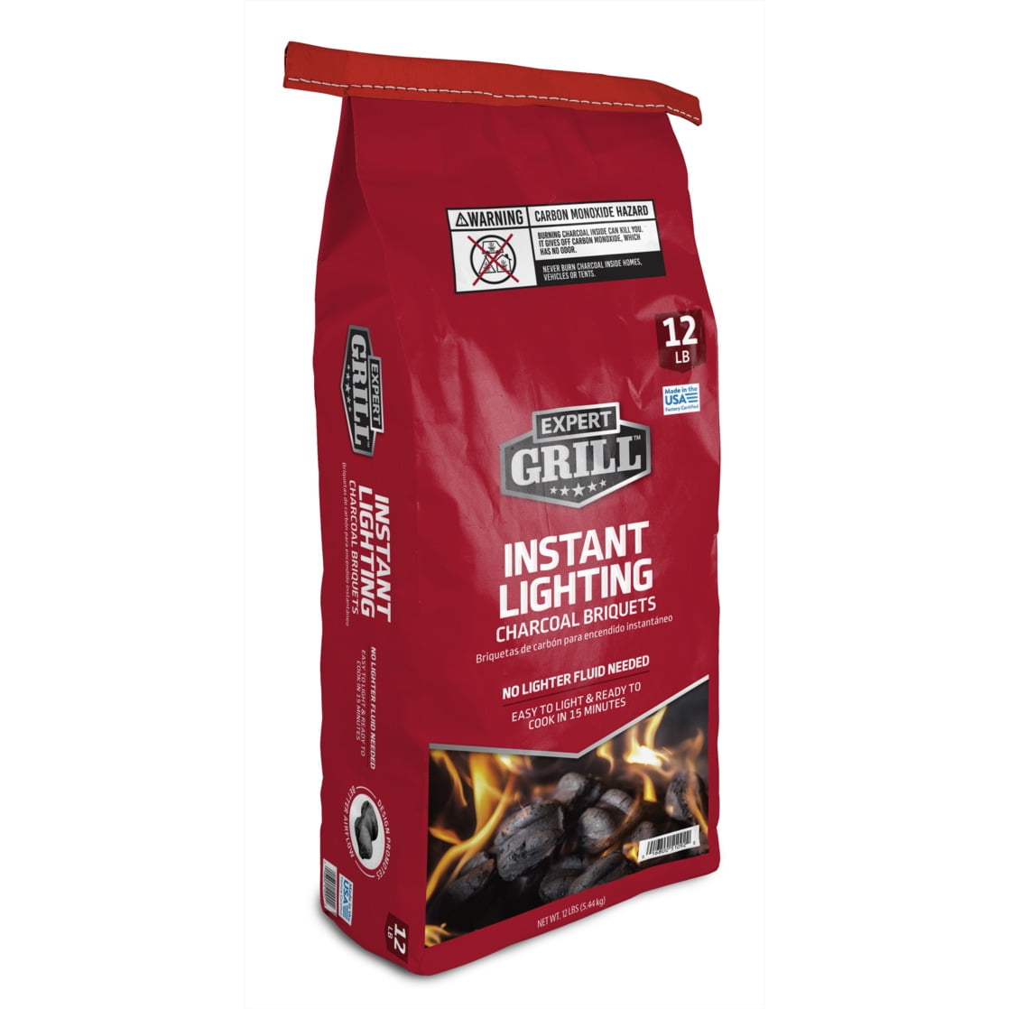 Expert Grill Instant Charcoal Briquets 12 Lb for Grilling Chicken