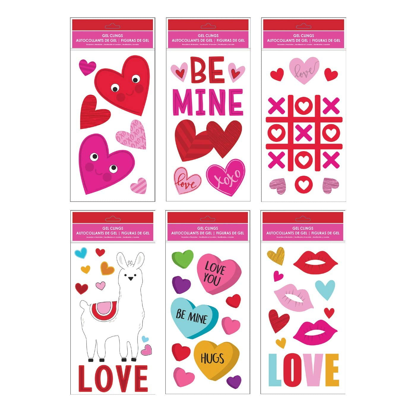 Details about   Happy Valentine's Day Be Mine Hearts Love Gel Window Clings You Choose Design 