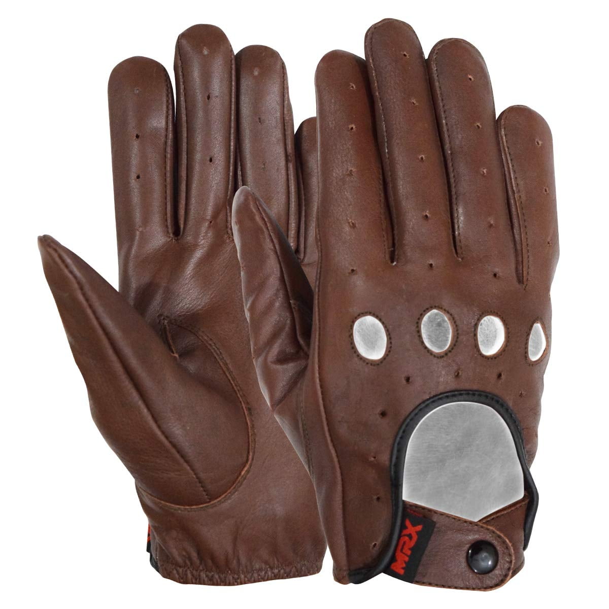 Premium Quality Sheep Leather Mens Driving Gloves Retro Style Unlined Chauffeur 