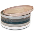 thumbnail image 1 of Juego de platos MORA Ceramic Flat de 20 cm, juego de 6 colores neutros, 1 of 9