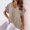 Khaki, variant on hoksml Womens Work Tops,Women's Short Sleeve Tops V Neck Solid Color Casual Shirts Loose Fit Basic Blouse