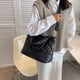 thumbnail image 5 of Bolso Bolsos Bandolera Moda Otoño Grandes Acolchados Algodón Totes Negro, 5 of 9