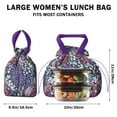 thumbnail image 5 of Pioneer Flower Drawstring Lunch Bag Women - Drawstring Lunch Bag Insulated for Work Office - Stain-Resistant Large Lunchbags for Women with Multi-Pockets, 5 of 6