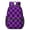Purple and Black, variant on Black and Gray Checkered Pattern 17" School Backpacks for Teens,Waterproof Oxford Fabric,S-Shape Padded Straps for School,Travel,Hiking,Camping