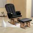 thumbnail image 3 of Lovote 5pcs Glider Rocker Replacement Cushion Velvet Rocking Chair Cushions Set w/ Ties, 3 of 7