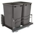 thumbnail image 1 of Rev-A-Shelf Double 35 Quart Pullout Soft Close Waste Container, Gray, 1 of 8