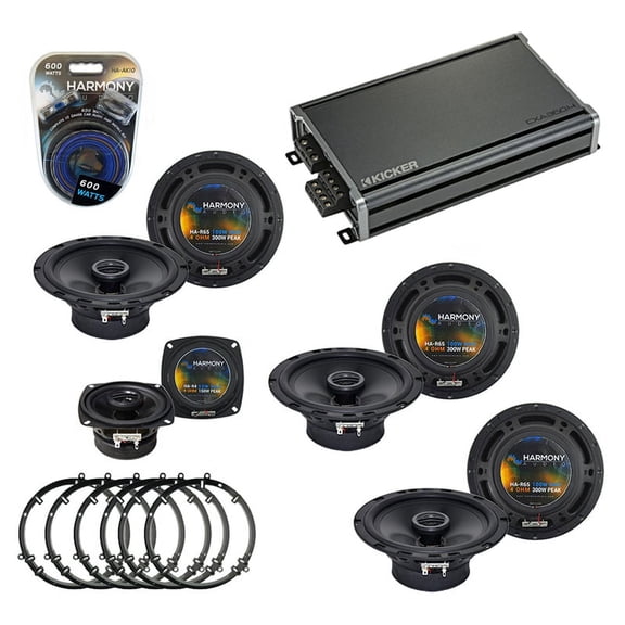 Fits Volkswagen Jetta 98-99 Speaker Upgrade Harmony (3) R65 R4 & CXA360.4 Amp