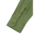 thumbnail image 5 of SPEEDRUN Men's Dress Shirts Long Sleeve Stretch Casual Button Down Collar Shirts for Men Dress Shirts Long Sleeve Army Green 3XL, 5 of 7