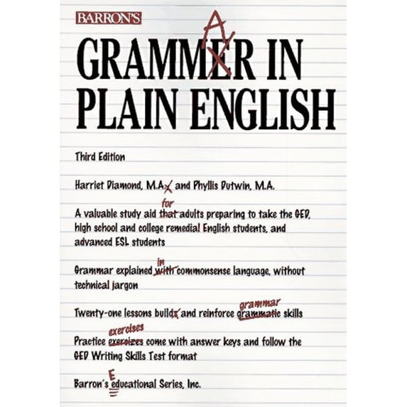 Pre-Owned Grammar in Plain English (Paperback) 0812096487 9780812096484