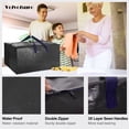 thumbnail image 3 of Bolsas de mudanza VELVETSURE Heavy Duty, extra grandes, juego de 6 unidades, negras, 3 of 7
