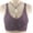 Purple, variant on Front Zipper Bras for Women Plus Size Full Cup Lift Bra Floral Pattern Lace Bras Comfortable Breathable Front Closure Bra with Adjustable Strap