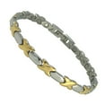 thumbnail image 1 of Women's Stainless Steel Two Tone Designer Magnetic Bracelet, 1 of 1