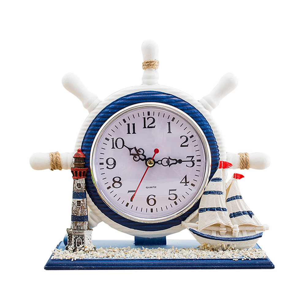 1Pc Nautical Style Clock Creative Time Displayer Artistic Desk Clock