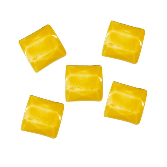 Craft County’s Flat Resin Beads – Various Colors and Packs – Square Shaped – Macrame, Sewing, Jewelry