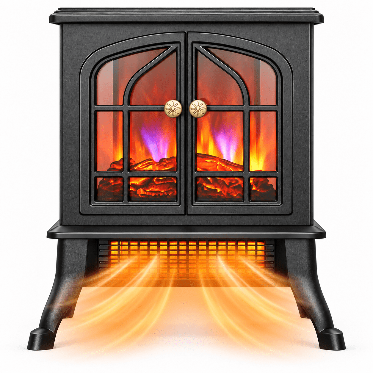Duraflame 3D Black Infrared Electric Fireplace Stove with Remote