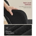 thumbnail image 5 of Set of 2 Modern Upholstered Dining Chairs with Curved Backrest, Plush Teddy Fleece & Sturdy Steel Frame for Comfortable Seating, Ink Black, 5 of 6