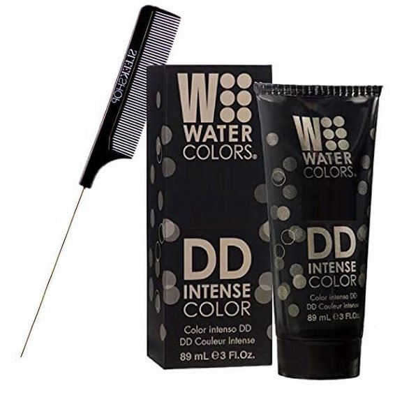 Watercolors DD Intense Color, Direct Dye Semi-Permanent Hair Color (w/ Sleek Steel Pin Tail Comb) Haircolor, Water Colors, NO DEVELOPER NEEDED (Violet Blue)