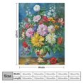 thumbnail image 4 of Pratyus Flowers Vase Folk Art Throw Blanket Gifts for Women Children Soft Cozy Plush Super Soft Blanket for All Seasons 60x80in, 4 of 6