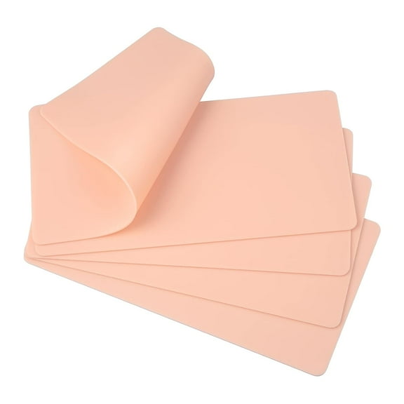 Blank Tattoo Practice Skin, 10.7 x 6" 2MM Thick Double Sides Tattooing Eyebrow Practice Skin Large Size 5 Sheets for Beginners and Experienced Tattoo Artists