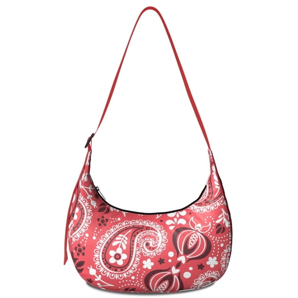 Vintage Paisley Pattern Adjustable Strap Lightweight Nylon Crossbody Bag Boho Sling Bag Small Purse for Women Office Travel Outdoor Activities