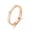 Rose Gold&White, variant on 2MM Titanium Steel Tail Ring Silver/Rose Gold Women White/Black Size 6-11