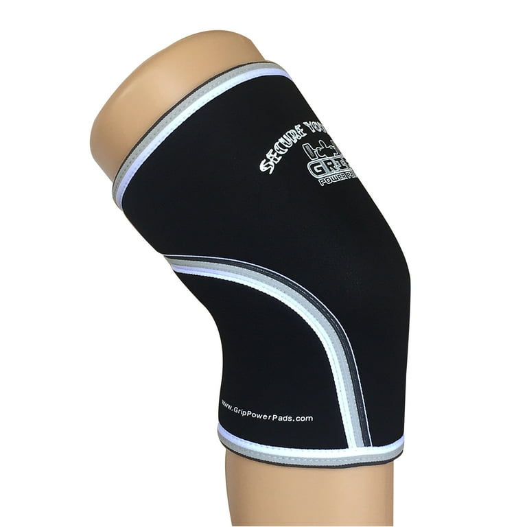 Knee Sleeves (SOLD AS A PAIR of 2) Cross Training Squats Weightlifting  Basketball Compression Braces 7mm Neoprene , M KNEE CAP 13.39- GRAY