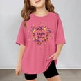 thumbnail image 4 of WERYOUNG Girl's T-Shirts Carnival Short Sleeve Crewneck Colorful Heart Print Kids Casual T Shirt Daily Wear Comfort Fit Tee Shirts Holiday Vacation Versatile Stylish Top, 4 of 5