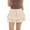 Beige, variant on RUTAYY Women Solid Color Lace Up Skirt High Waist Skirt Layered Pleated Ruffle Fold Skirt Flowy Swing Skirts