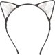 thumbnail image 1 of KAKOWELY Diadema con orejas de gato para mujer, diadema de cristal con orejas de animal, tocado para cosplay, 1 of 4