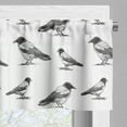 thumbnail image 3 of Ambesonne Black Crow Valance Pack of 2, Sketchy Monochrome Bird, 42"X12", Charcoal Grey Grey, 3 of 5