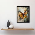 thumbnail image 2 of Modern Ink Monarch Butterfly Watercolour Splatter Drip Art Print Framed Poster Wall Decor 12x16 inch, 2 of 3