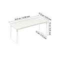 thumbnail image 3 of Expandable Stacking Cabinet Shelf Rack for Kitchen and Pantry – Folding Stackable Counter Organizer in White S/M/L Sizes, 3 of 5
