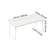 Expandable Stacking Cabinet Shelf Rack – Versatile Folding Stackable Organizer for Kitchen Pantry Countertop Plate and Dish Storage Solutions