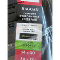 thumbnail image 4 of Haggar Men’s Straight Fit 4-Way Stretch Dress Pants, Blue, Size 34 x 30, 4 of 7