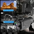 thumbnail image 4 of BekinTek 4K 3D Helmet Mounted Night Vision Monocular Goggles Rechargeable Optics Telescope IR Full Dark Observing 7x Infrared 8x Digital Zoom 4K Video Record 36M Photo 800 Degrees Diopter Adjustment, 4 of 14