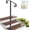 Gray, variant on Handrail Railing 38.8‘’H, Single Post Handrail Fits 1 or 2 Steps, Sturdy Outdoor Stair Railing for Concrete&Wooden Steps with Base, Wrought Iron Stair Handrails, Grab Rail for Steps Porch, Gray