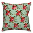 thumbnail image 2 of Creative Products Red Floral Pattern - Teal 18x18 Spun Poly Pillow, 2 of 3
