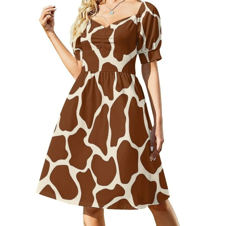 Giraffe Animal Print Africa And Safari Style Dress dress for women summer  Women's long dress - Walmart.com