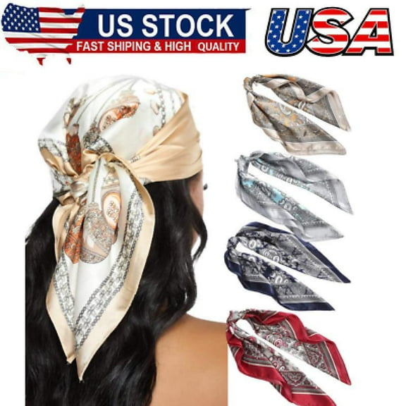 23” Satin Bandanas for Women Head Scarf Like Silk Scarf for Hair Scarf Satin
