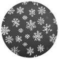thumbnail image 3 of Ryvnso White Snowflakes Round Plate Mats Dining Table Placemat Set of 4 for Holiday Decoration, 3 of 7