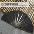 2 Pieces Large Folding Fan Nylon Cloth Handheld Hand Fan